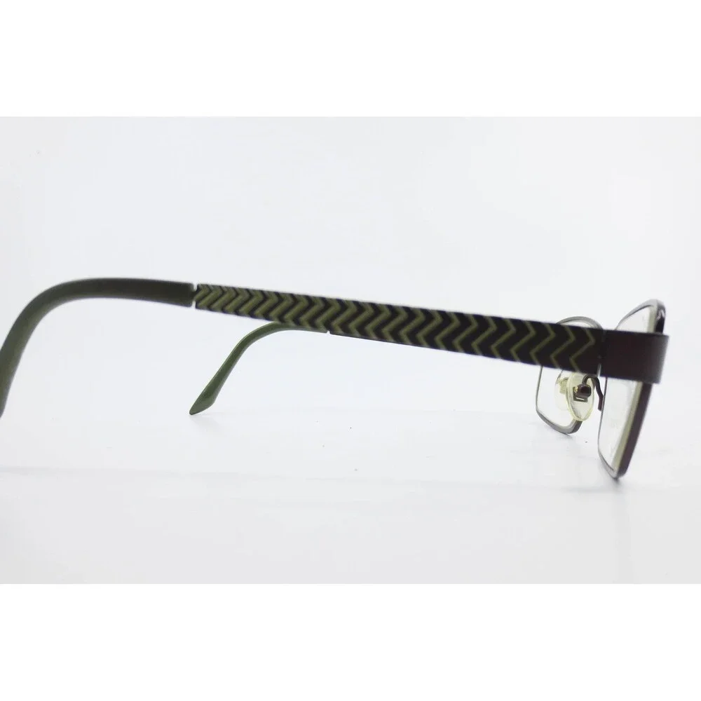 Prodesign Denmark 1239 c.5021 Eyeglasses Burgundy Green Chevron Rectangular